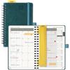 POPRUN Agenda 2026 2027 Mensile Piccola 10 x 15,6cm, Spirale Agenda Scuola | 18 Mesi da Lug.2026 a Dic.2027,Copertina Morbida in Pelle Vegana,Righello Segnalibro,Carta Spessa 100GSM(Verde Mare Profondo)