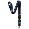 TAO Cordoncino per Badge Portachiavi Collana con Clip con Striscia Stampata a Clip (Nero Marsiglia)