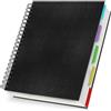 Yarotm Block Notes A4 - Quaderno Appunti A4 Quadretti 5mm con 120 Fogli in Carta Crema 100GSM - 21x28.5cm Spiral Notepad con Divisori con Copertina Rigida per Diario di Viaggio, Nero