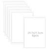 QWORK® 6 pezzi Tasche autoadesive, A4 verticale, Portadocumenti porta brochure in PVC trasparente