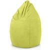 Green Bean© Poltrona a sacco con schienale 60x60x90cm - Cuscino per interni 220Lt riempimento accogliente e lavabile - Cuscino da pavimento pouf sedia sgabello