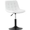 mcc direct Sedia da toeletta con rivestimento in morbido tessuto, poggiapiedi e struttura in metallo, per camera da letto, in 4 colori alla moda (crema)