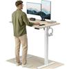 HUANUO Scrivania regolabile in altezza, 120 x 80 cm, con porta di ricarica USB-C e USB-A, altezza regolabile da 72 a 118 cm, 4 impostazioni di memoria, gestione cavi e ganci