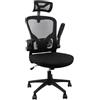 Chleby Sedie da Ufficio con poggiatesta, Sedia Ufficio Ergonomica con Braccioli Pieghevoli, Regolabili in Altezza, Sedia Ergonomica con Supporto Lombare Regolabile, Ruote Silenziose, Capacità 150kg
