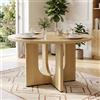 NNJN Tavolo da pranzo rotondo, 120 x 120 cm, adatto per 4-6 persone, design classico, stile scandinavo, minimalista (rovere (120 x 120 cm)