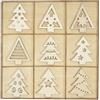 Ideen mit Herz Decorazione a forma di lettiera | Natale | Avvento | Decorazione in legno | Alberi | Albero di Natale | Delicati motivi invernali | 27 pezzi