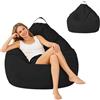 BUERPINKING Pouf Poltrona, Poltrona Sacco Senza Imbottitura, Bean Bag In Misto Cotone e Lino, Pouf Sacco Adatto per camere da letto, sale giochi, soggiorni e terrazze