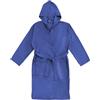 LARA MORADA Accappatoio in Microfibra da Viaggio Uomo e Donna con Cappuccio, Tasche e Cintura - Salvaspazio in Tinta Unita Unisex, Super Assorbente e Asciugatura Rapida per Mare Piscina e Palestra (Blu S)