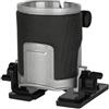 EffiFish Base in alluminio con porta antipolvere per trimmer da 65 mm, impugnatura antiscivolo e blocco rapido per la lavorazione del legno di precisione (fondo quadrato)