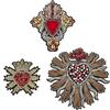 INFUNLY Toppe con Paillettes con Perline 3 pz Toppe Fantastiche per Giacche Toppe A Cuore con Strass Cucite Grandi Toppe per Abbigliamento Giacche Eleganti Borse Scarpe Decorazione Fai da Te