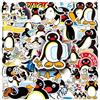 Viojrlly 50pcs adesivi del pinguino per la moto, frigorifero, bagagli, skateboard del telefono cellulare, computer portatile, adesivi del vinile impermeabile animale sveglio, adesivi del fumetto del pinguino