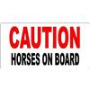 Biopracess Targa in metallo con scritta Caution Horses On Board Equestrian Pony Club 335, 20,3 x 30,5 cm