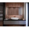 A ARTFORMA Specchio con coperchio Controluce LED da Bagno - 140x60 cm - su Misura - T101 - Specchio a Muro - Specchio con Illuminazione