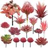 Cayway Piante Grasse Finte Decorative, 15 Pz Rosso Succulente Artificiali Piante Succulente Finte per La Decorazione del Paesaggio Decorazioni, Casa Giardino Decorazioni