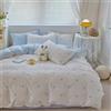 ZBOOM Set di biancheria da letto con cuore 140x200 cm, blu e bianco, con cuori, per bambini ragazze, in microfibra, con motivo a cuore, reversibile, con cerniera e federa 70x90 cm