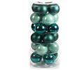 COM-FOUR® 24x Palle di Natale in Vetro, Decorazioni per Albero di Natale, Ø 6 cm, Smeraldo Verde