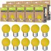 Maxled, Light is Led! Lampadine Colorate LED E27 1W Equivalente 10W 50lm G45 Lampadina a Incandescenza Lampadine Colorate a LED per Halloween Natale Party Bar Non Dimmerablie 10 Pezzi Giallo