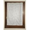 mauro Tenda a vetro per finestra e porta - tessuto effetto lino bianco con ricamo a rami e foglie - larghezza 45/60/90 cm, altezza 64-241 cm - art. Natura - 60x239 cm
