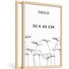 Zenacolor Cornice Foto x2 30x40 cm Legno Rovere - Cornici Foto con Pellicola Protettiva Antigraffio, da Appendere al Muro o da Appoggiare