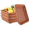 DAJAVE Mini Cestino in Vimini per Alimenti, Caramelle, Gelatine e Frutta Cesto Piccolo, Cestino Vimini, Contenitore per Alimenti, Cestino Vimini Piccolo Ideale (marrone, 40x30x8CM)