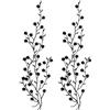 CRASPIRE 2 pz. Toppa Ricamata con Fiore di Prugna Nera da Applicare su Tessuto da Cucire O Stirare per Riparare Abiti Vestiti Accessori Artigianali e Decorazioni.