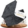 Gräfenstayn® set di 4 cuscini per sedia 40x40x8cm da interni ed esterno in 100% cotone - colori diversi - imbottitura spessa cuscino trapuntato/cuscino da pavimento (Antracite)