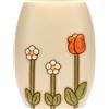THUN, Vaso in Ceramica Decorata a Mano con Iconica Decorazione Floreale Thun, Versione Grande, Linea happy Country, 20x14.8x26 cm h