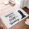CNDJSFF Zerbino Ingresso Coppia di Sposi Matrimonio Anello Rosa Amore Giallo Tappetini da Bagno Lavabile Tappeto Ingresso Resistente Sporco Tappeto Entrata Interno per Bagno Camera Cucina 40x60cm
