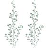 CRASPIRE 2 pz. Applique con Fiore di Prugna Verde Toppa Ricamata in Pizzo Floreale Adesivo in Tessuto da Stirare e Cucire Abbellimenti Ricamati per Abiti Fai da Te Accessori Artigianali Decorazioni.