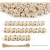 Jwogngls 300 perline di legno a forma di cubo per braccialetti e collane
