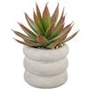 Oairse Piante grasse artificiali in vaso di ceramica, 20 cm, pianta di agave finta per interni, decorazione per casa, ufficio, bagno, mensola da tavolo, decorazione regalo