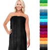 Lashuma Asciugamano spa 100x200 cm Linz, Telo mare spugna Nero, Asciugamano 100% cotone