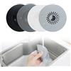 Brunexis Set da 4 Pezzi Tappo Universale in Silicone per Vasca da Bagno, Lavandino, Doccia, Lavello Cucina - Tappo di Scarico Ermetico con Ventose Regolabili - Facile Montaggio, Diametro 11,2 cm