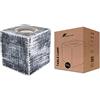 greenandco® lampada da tavolo in cemento nero/grigio cubo E27 con interruttore e presa 10 x 10 cm