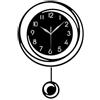 ZWEquipint Orologio da parete decorativo con pendolo a batteria, movimento al quarzo silenzioso, design senza ticchettio per una visualizzazione accurata dell'ora