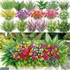 SOMYTING 24 piante artificiali fiori per esterni, fiori finti resistenti ai raggi UV, fiori di seta, arbusti in plastica, piante finte per giardino, portico, fioriera, finestra, decorazione per la