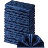 HommxJF 16 tovaglioli damascati in raso jacquard damascato blu mare profondo 43,2 x 43,2 cm, resistenti all'acqua, a prova di fuoriuscite, per ristoranti, matrimoni, feste, cene