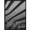 Americanflat Cornice 50x70 cm Nera - Cornice per Foto 70x50 cm con Bordo Sottile e Pannello Protettivo in Plastica - Portafoto con Ganci Seghettati Integrati per Pareti