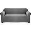 PARAMAISON Copridivano 1 Posto Elasticizzato, Universale con Braccioli. Lavabile in Lavatrice | Grigio Scuro - fino a 140 cm