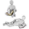 Zayookey 2 Pezzi Statuetta Donna Lettura Resina Statua Decorative Casa Moderna Scultura Astratta per Libreria Ufficio Ornamenti Aoggiorno (Donna Lettura)