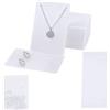 OUPADOS 100 pezzi carte di espositore di gioielli con 100 memorie orecchino supporto carte 100 OPP cellophane autoadesive sacchetti 200 ganci per orecchini fai da te imballaggio collane orecchini