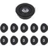 MRDEER 10 faretti LED da incasso, 230 V, IP44, dimmerabili, faretti da soffitto, luci da incasso Mini Slim 20 mm, ultra piatti, bianco caldo 3000 K, faretti da incasso orientabili per (Nero)
