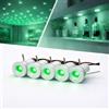 Partenopea Mini Faretto LED Incasso 1W 12V IP65 Punto Luce Cielo Stellato per Interno Esterno Scale Piscine Vetrine Camper Barche Segnapasso Basso Consumo Illuminazione Decorativa (Luce Verde, Bianco, 5)
