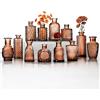 anquephd 12 vasi in vetro piccoli, stile vintage con motivo strutturale, per fiori e decorazioni per la casa (ambra, 12 pezzi)