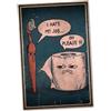 SOOBSOO I Hate My Job Cartello divertente idea regalo - per WC e bagni - 20 x 30 cm Forex in 3 mm di spessore