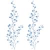 CRASPIRE 2 pz. Toppa Ricamata con Fiore di Prugna Blu da Applicare su Tessuto da Cucire O Stirare per Riparare Abiti Vestiti Accessori Artigianali e Decorazioni.