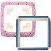 Whemyreat Gripper Strip Frame con coperchio e 4 angoli in schiuma anti-collisione,copertura in flanella per telai tufting,cerchio embroidery with needles,Punch Needle Rug Hooking Frame,25 x 25 cm