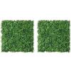 LUWENER 2 pannelli da parete in erba artificiale, 50 x 50 cm, si combinano a 1 m x 0,5 m, parete verde densa, decorazione moderna per casa, bagno, giardino, patio, ufficio, interni ed esterni
