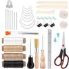 LANZLC Set di 41 strumenti per rilegatura, rilegatura, per principianti, con filo di cera, gamba piegata, cava di carta, nastro legante, accessori per rilegatura fai da te