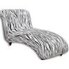 YNJJKA Fodera per chaise lounge longue sofa cover armless slipcover for bedroom elasticizzato senza braccioli soggiorno camera da letto salotto elasticizzata stampata morbida interna lavabile(Nero Bianco)